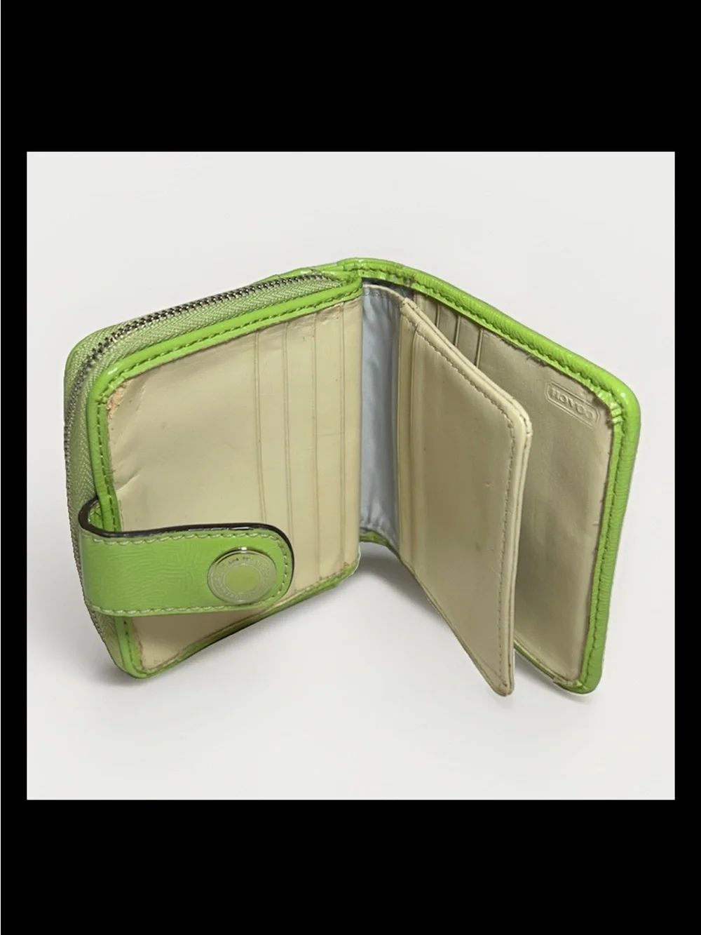 Coach Wristlet/Wallet Set-Lime/Khaki Heritage Stripe*Vintage* 2006 Style: #42391